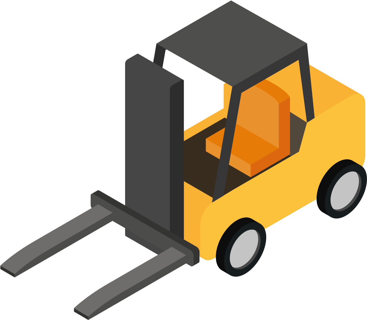 Forklift Clipart Top View - Forklift Isometric Png Transparent Png (1565x1565), Png Download