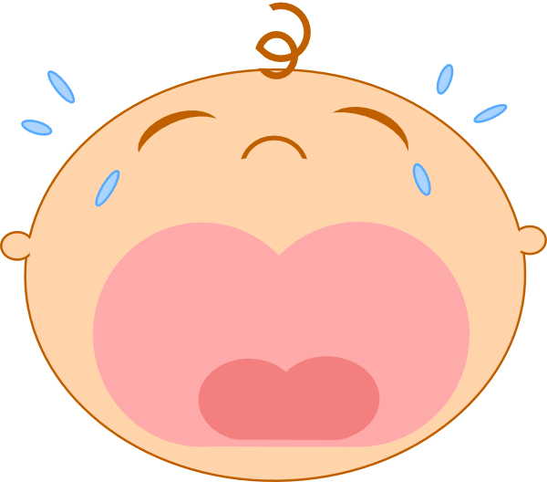How To Set Use Mad Baby Pink Svg Vector - Crying Baby Head Clipart - Png Download (600x528), Png Download