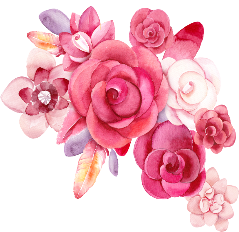 #mq #pink #roses #rose #flowers #flower #garden #nature - Red Rose Watercolor Png Clipart (1024x1024), Png Download