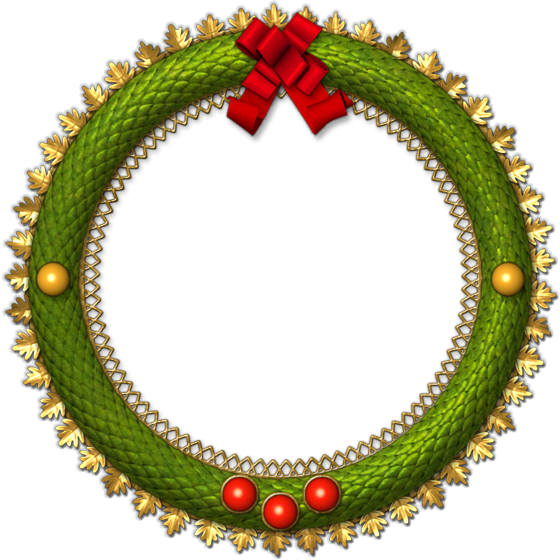 96832-winter Wreath Portrait Frame - Circle Clipart (560x560), Png Download