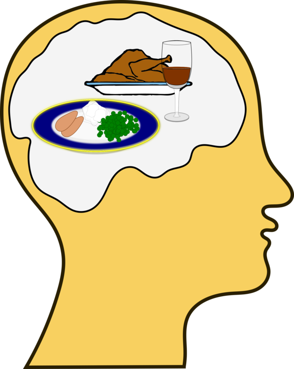 Thinking About Food Transparent Clipart (597x750), Png Download