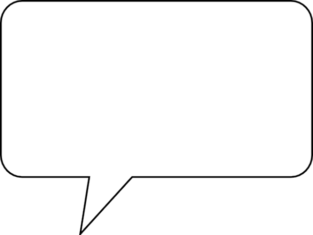 Speech Bubble Clipart Large - Line Art - Png Download (640x480), Png Download