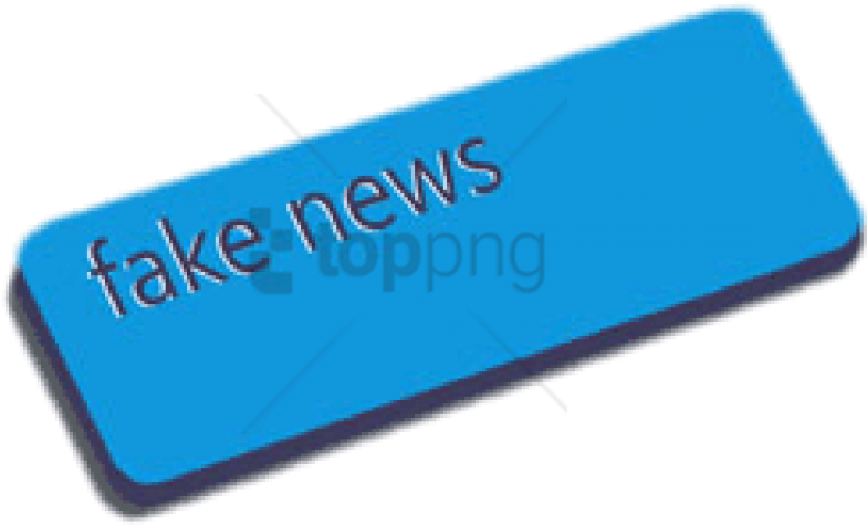 Free Png Fake News Blue Button Png Image With Transparent - Label Clipart (850x651), Png Download
