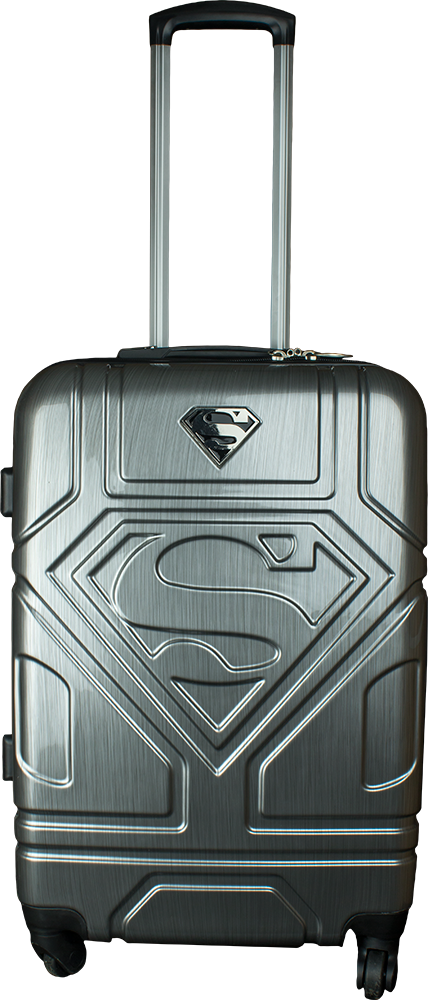 Silver Medium 24” Pc Hard Cover Trolley Suitcase - Garment Bag Clipart (428x1000), Png Download