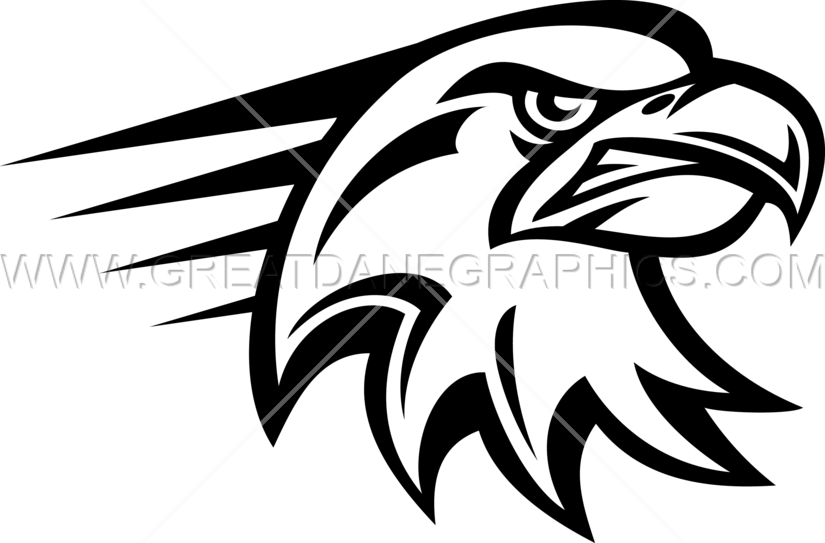 Angry Production Ready Artwork For T Shirt - Line Drawing Eagle Head Clipart (825x543), Png Download