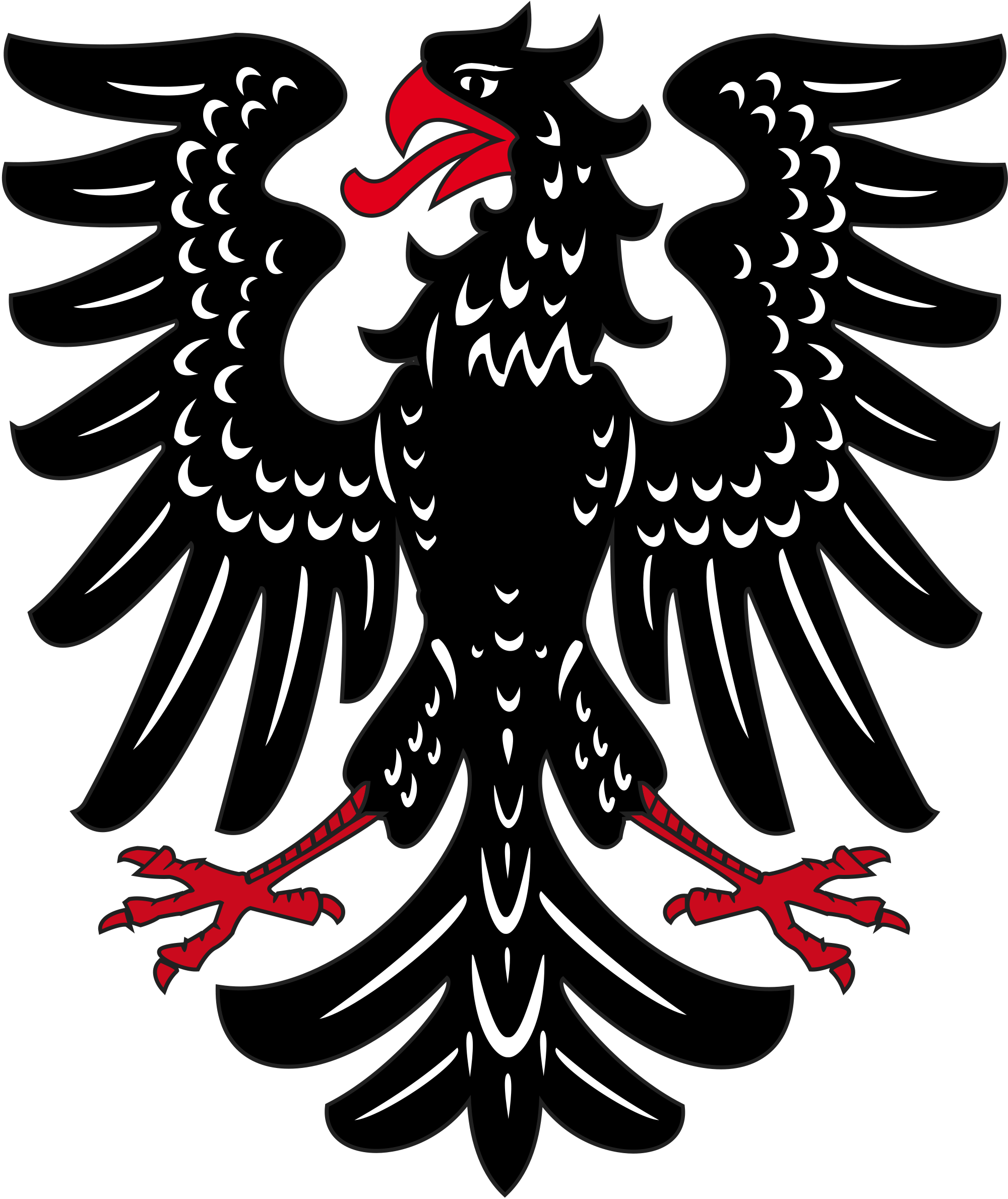 Eagle Svg Medieval - Heraldic Eagle Png Clipart (2000x2379), Png Download