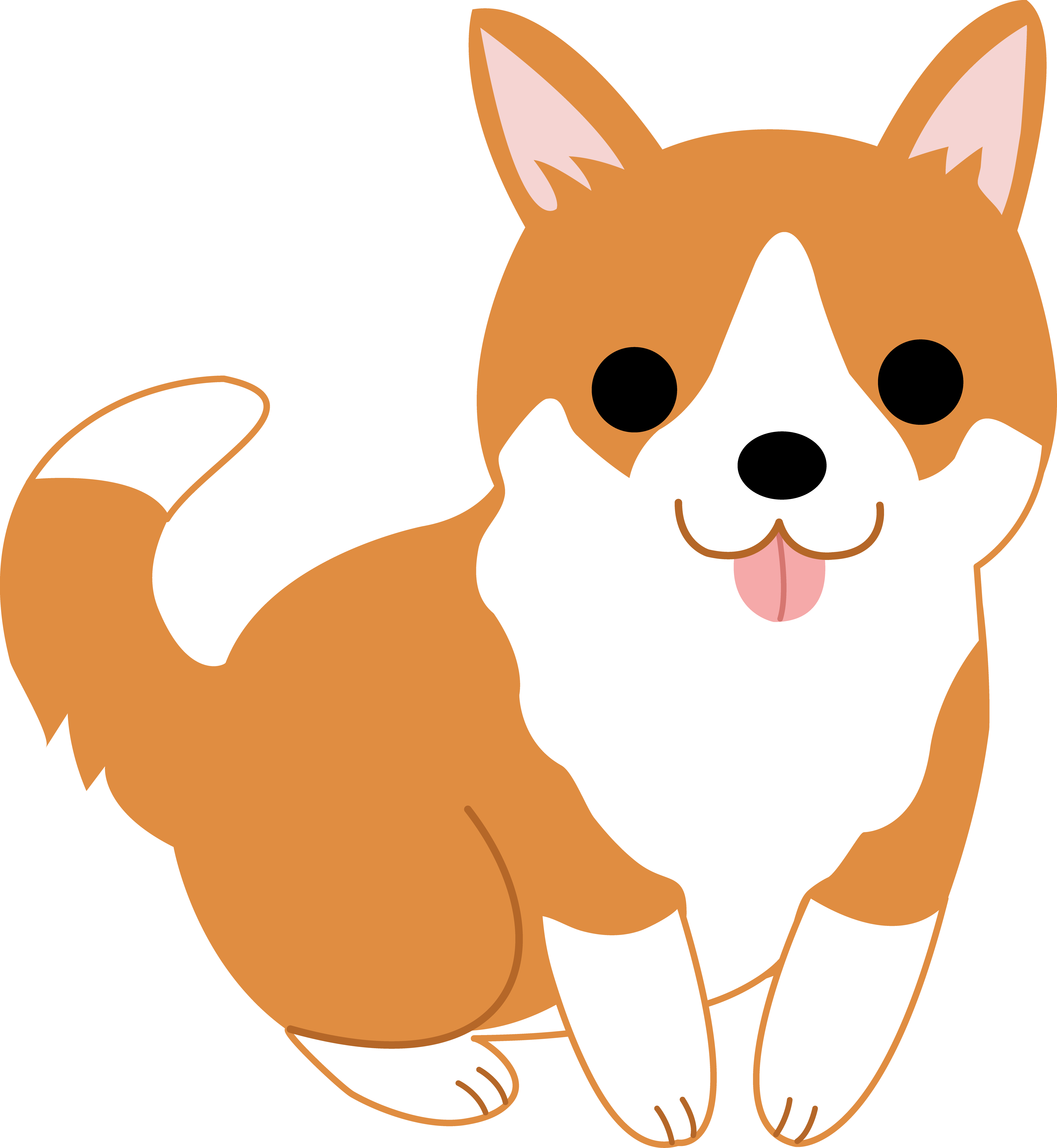 Cute Dog Face Clip Art - Transparent Cute Animal Clipart - Png Download (4736x5143), Png Download