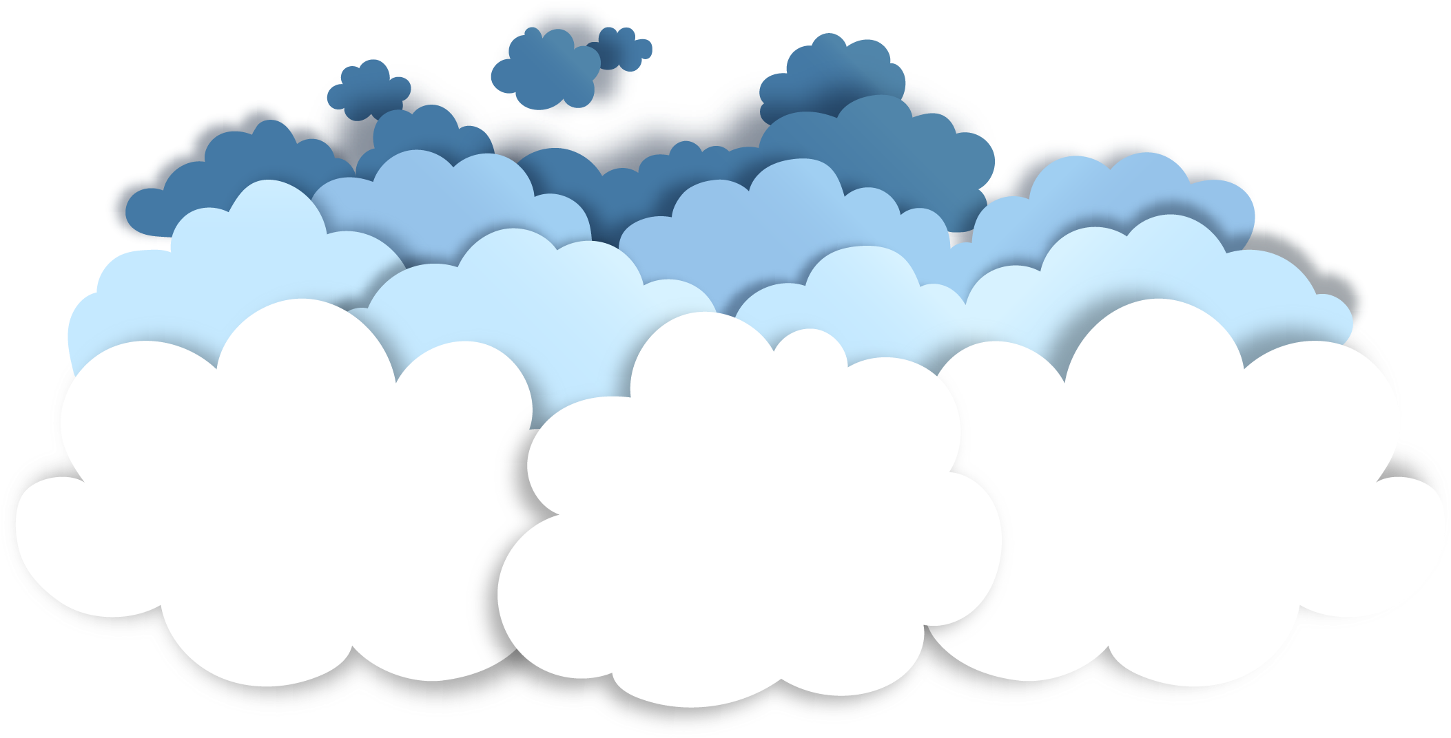 Papercutting Cloud Cutting Effect Clouds Decorative - Paper Cutting Cloud Clipart (2137x1090), Png Download