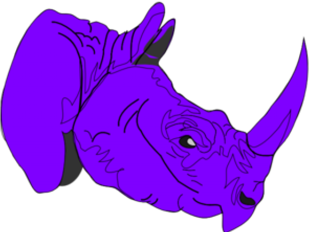 Purple Clipart Rhino - Purple Rhino Clipart - Png Download (640x480), Png Download