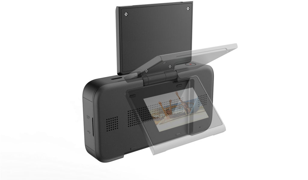 The Yi Horizon Vr180 Camera Has A Flip-up Lcd Screen, - Gadget Clipart (1024x640), Png Download