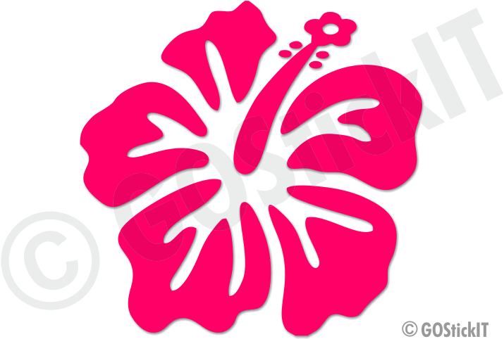 Hibiscus Flower Design 10 Decal - Hibiscus Clipart (784x534), Png Download