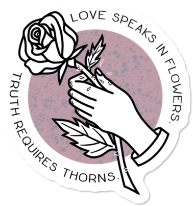 Flowers And Thorns - Illustration Clipart (650x650), Png Download
