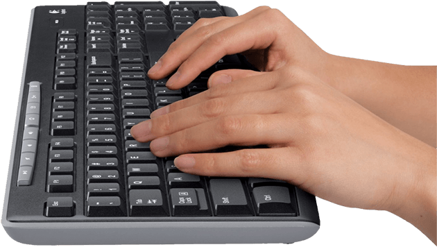View Larger - Logitech Keyboard Mouse Mk270 Wireless Clipart (652x560), Png Download
