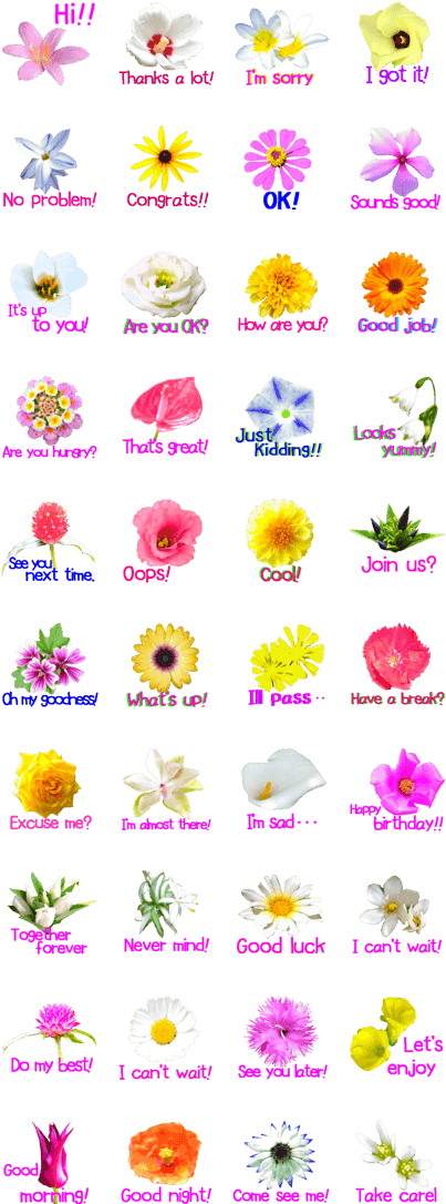 Kikimama Flower Sticker English Version - Sunflower Clipart (420x1121), Png Download