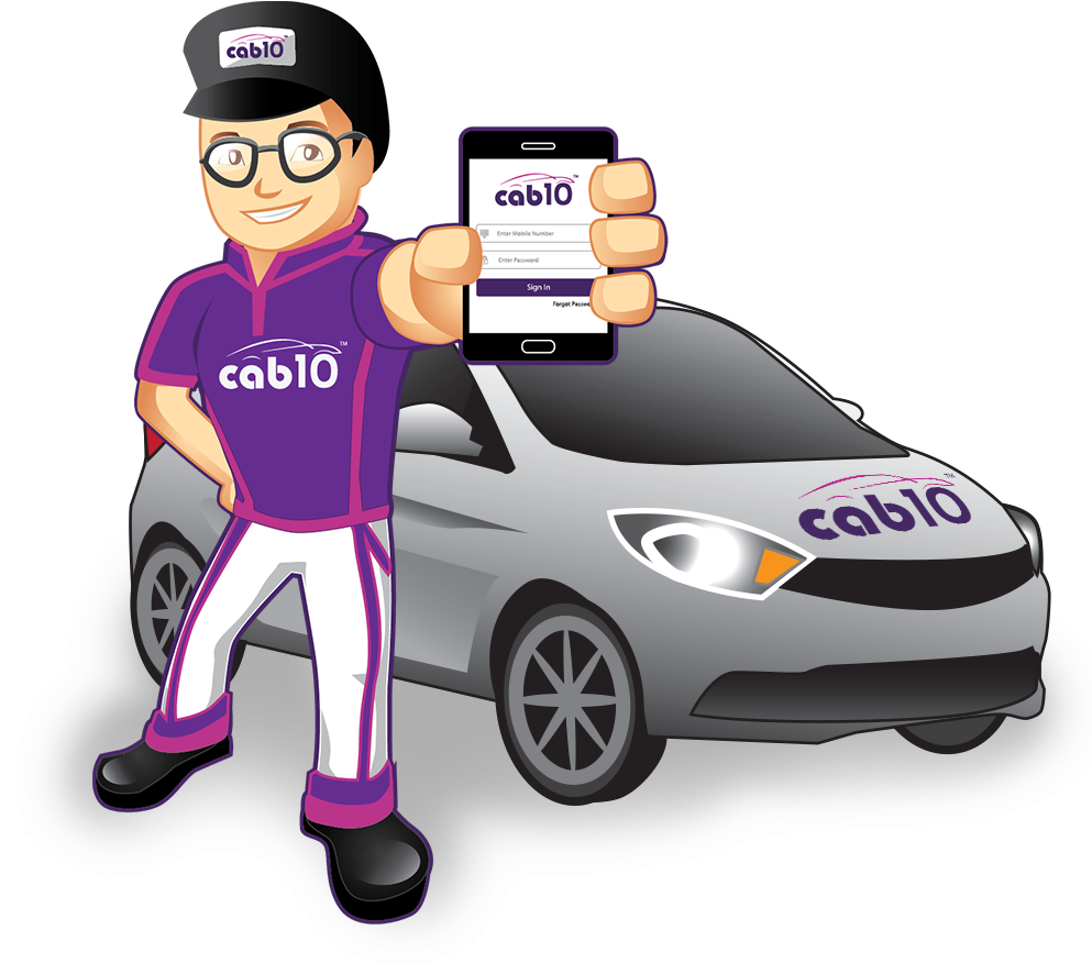 Cab10-mascot - City Car Clipart (1080x1080), Png Download