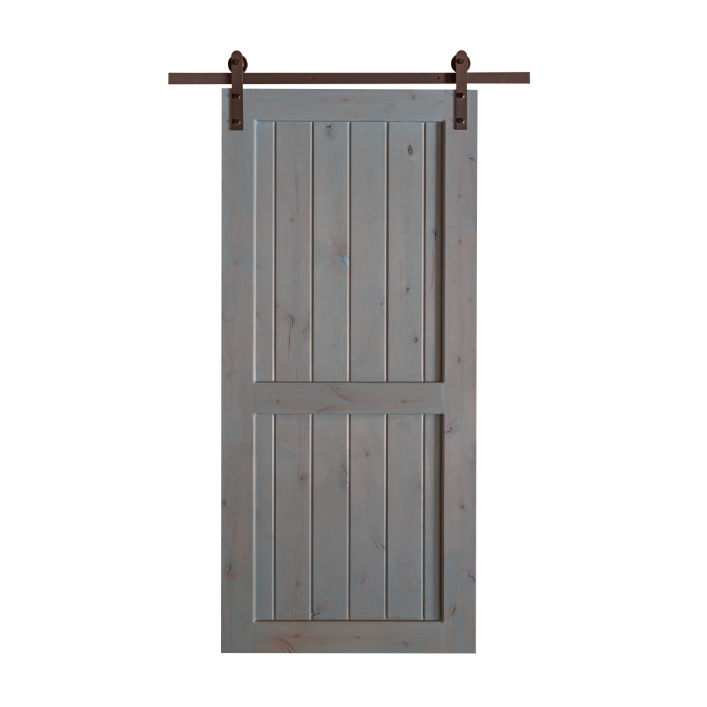 Barn Door 2 Panel V Groove Alder - Sliding Door Clipart (1024x1024), Png Download