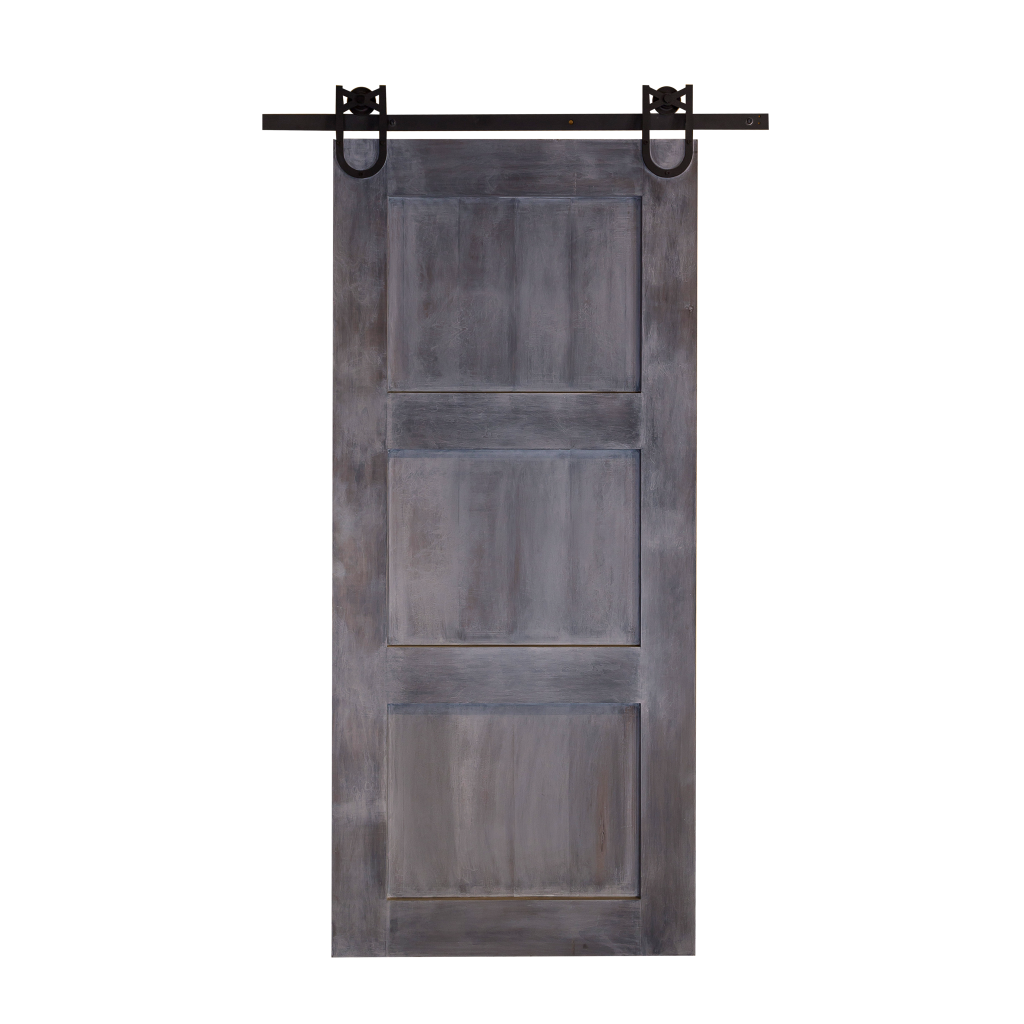 Barn Door 3 Panel Square Distressed Mahogony - Home Door Clipart (1024x1024), Png Download