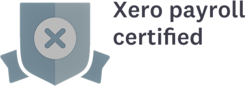 Xero Payroll Certified Badge Bl Clipart (1062x540), Png Download