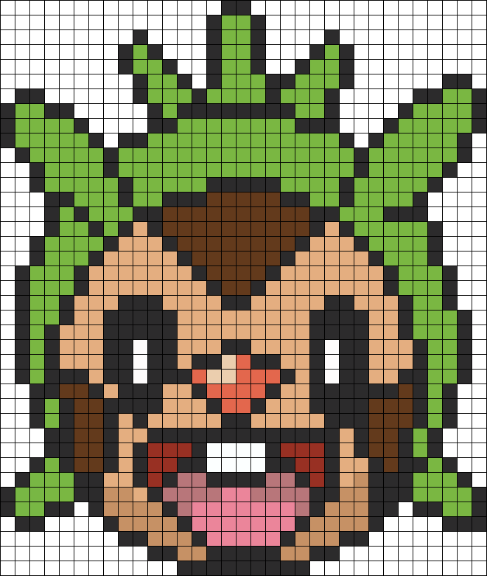 Pokemon Battle Trozei Chespin Perler Bead Pattern / - Chespin Pärlplatta Clipart (694x820), Png Download