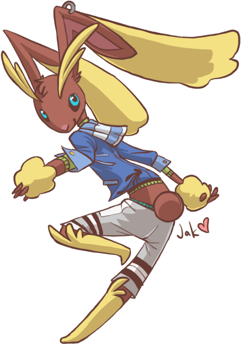 Day 1, Normal Type - Lopunny Clothes Clipart (500x713), Png Download