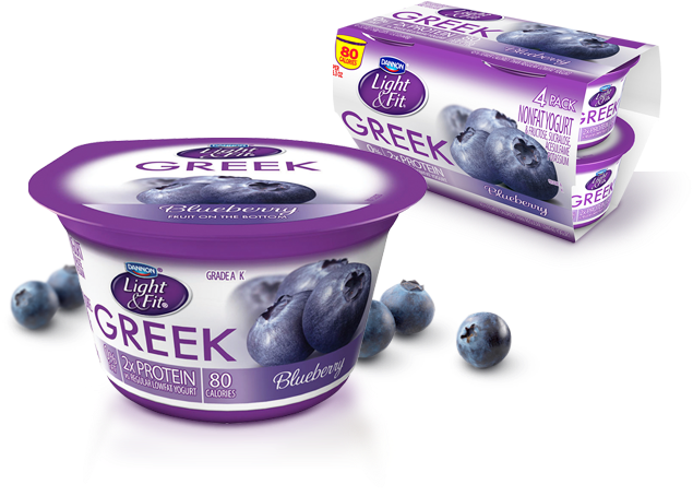 Greek Yogurt, Fat Free, Fruit Flavors But No Fruit - Dannon Light Greek Yogurt Clipart (723x498), Png Download