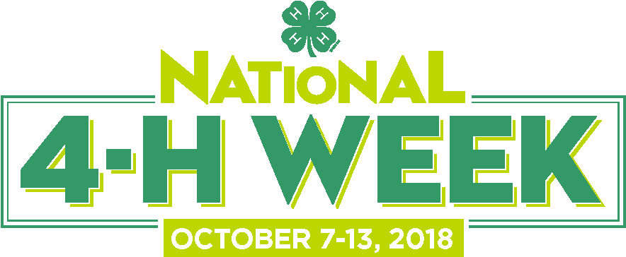 National 4-h Week Logo (jpg) - National 4 H Week 2018 Clipart (1008x432), Png Download