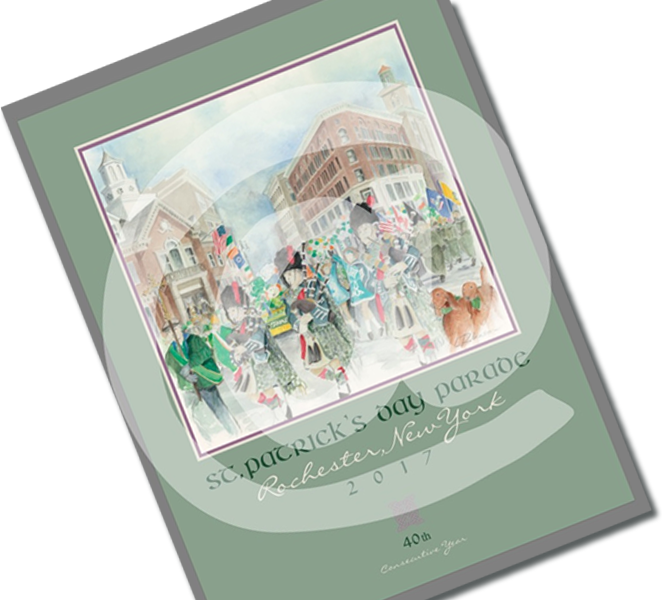 Patrick's Day Parade Poster By Local Artist Lisa Robinson - Fiction Clipart (662x600), Png Download