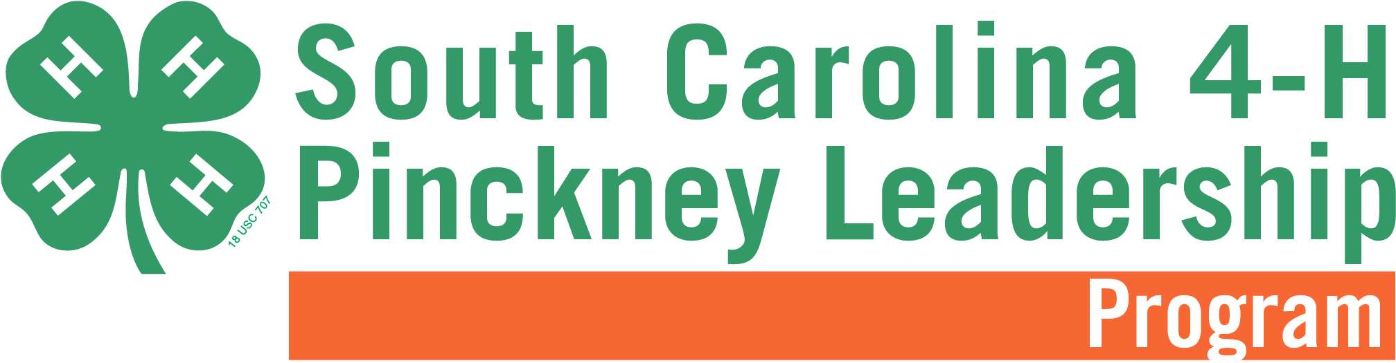 Sc 4-h Pinckney Leadership Logo - 4 H Clover Clipart (2400x900), Png Download