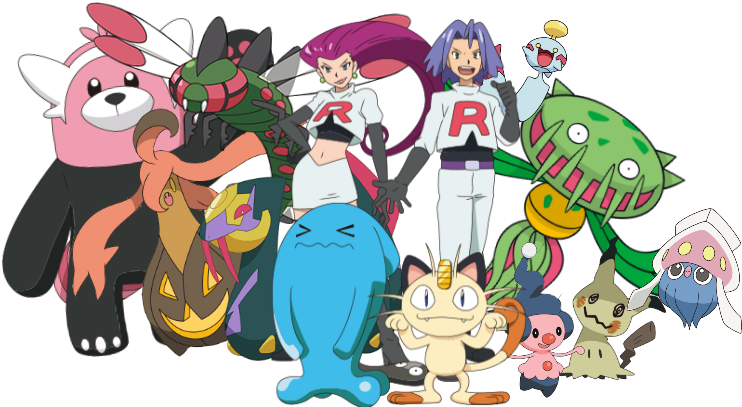 11 Nov - Team Rocket Vs Team Skull Clipart (800x418), Png Download