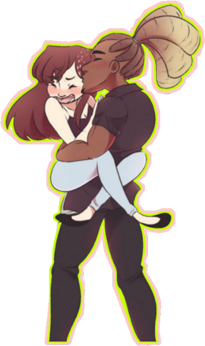 Overwatch Sticker - Dva X Lucio Fanart Clipart (1024x1024), Png Download