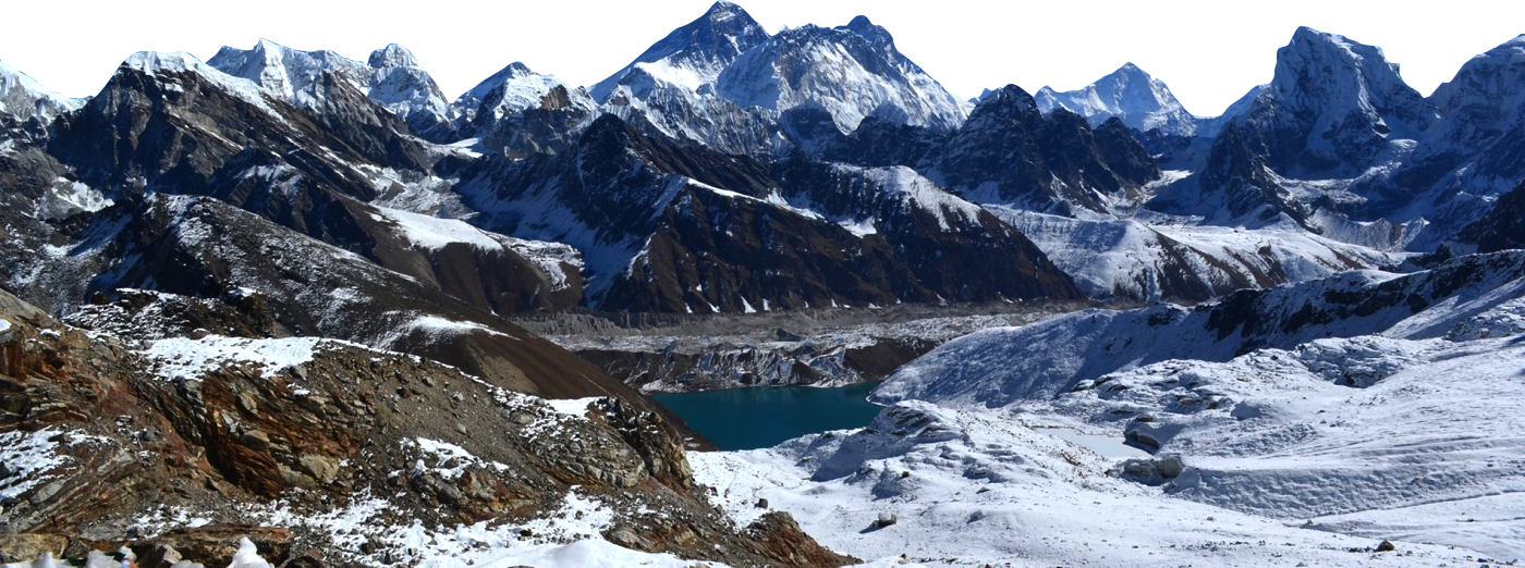 Mount Everest - Gokyo Clipart (1400x522), Png Download