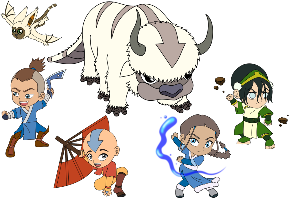 Chibi Avatar The Last Airbender Clipart (1017x786), Png Download