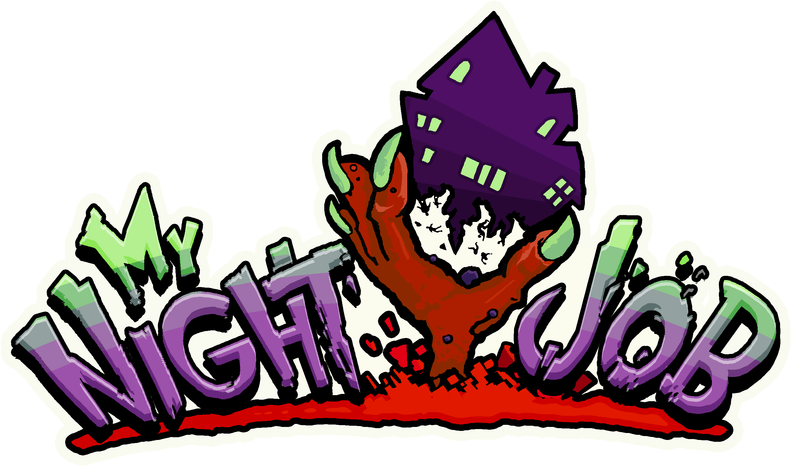 My Night Job Is An Action Arcade Game, Offering A Very - My Night Job Clipart (2610x1539), Png Download