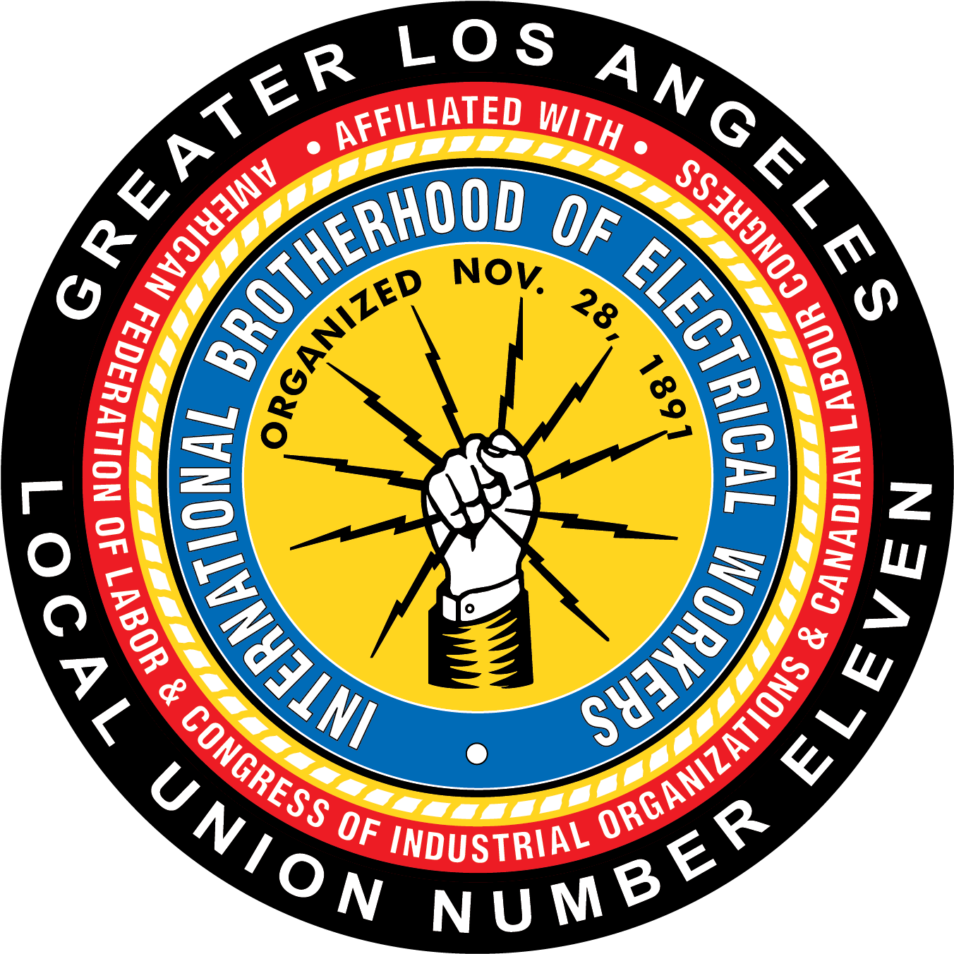 Ibew Local 11 Endorses Gil Cisneros - Ibew Local 11 Logo Clipart (1375x1375), Png Download