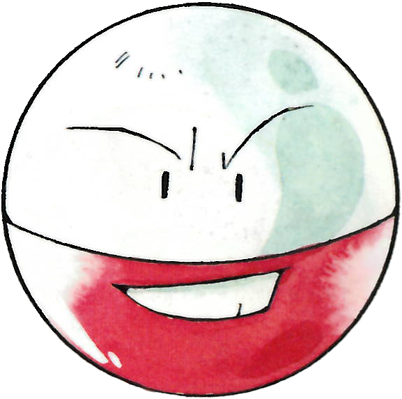 Electrode's Body Is Just Voltorbs Upside-down - Voltorb Is Electrode Upside Down Clipart (583x578), Png Download
