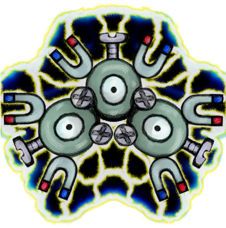#pokemon #magneton #レアコイル #rarecoil #fanart #yoarte - Circle Clipart (450x750), Png Download