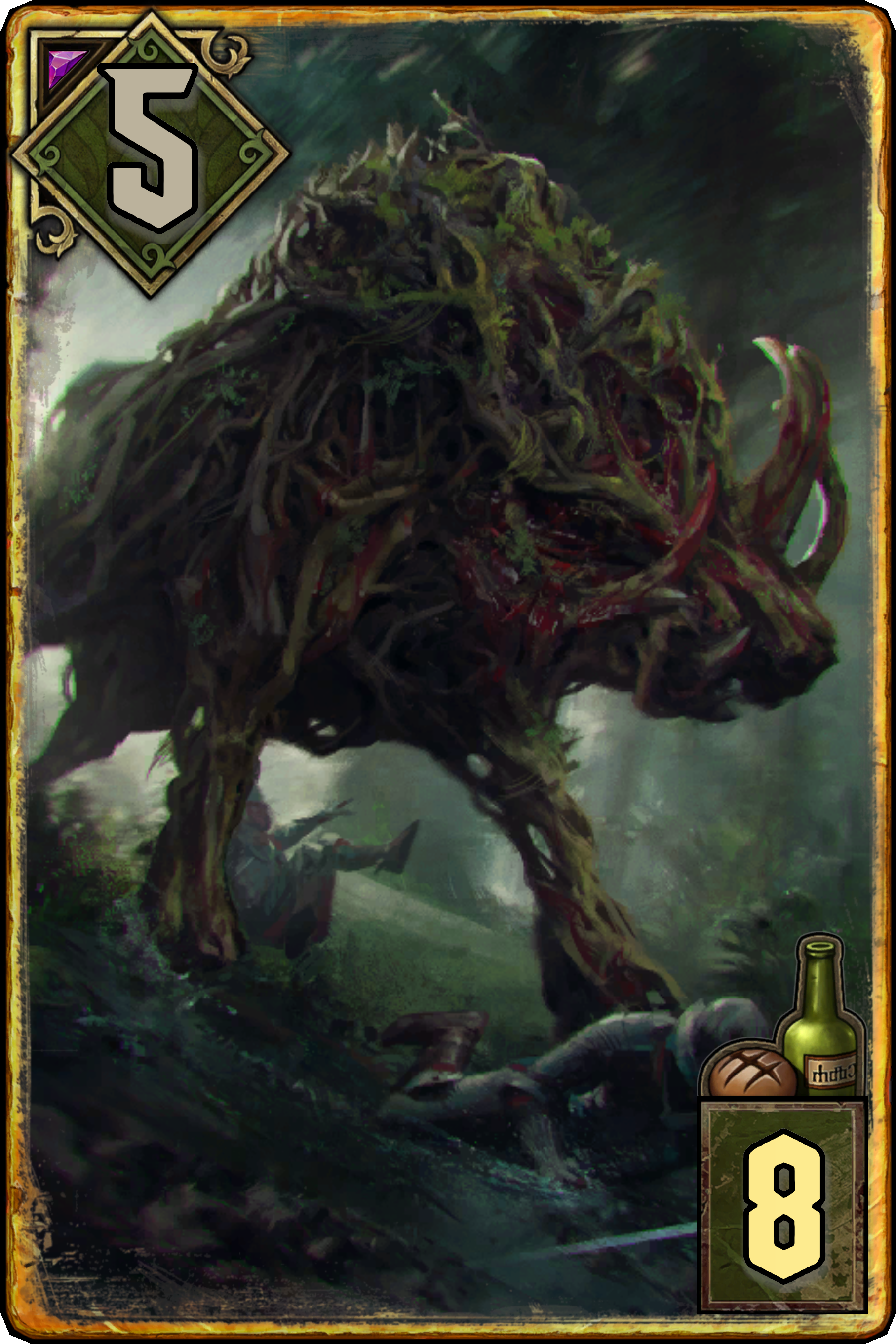 Treant Boar - Gregoire De Gorgon Gwent Clipart (2186x2924), Png Download