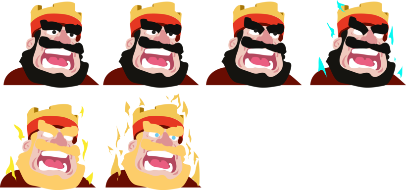 Gif De King Clash Royale - Clash Royale Png Gif Clipart (820x384), Png Download