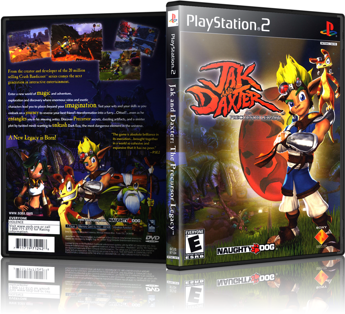 Jak And Daxter Precursor Legacy Ps2 Playstation 2 Game - Pc Game Clipart (1454x1325), Png Download
