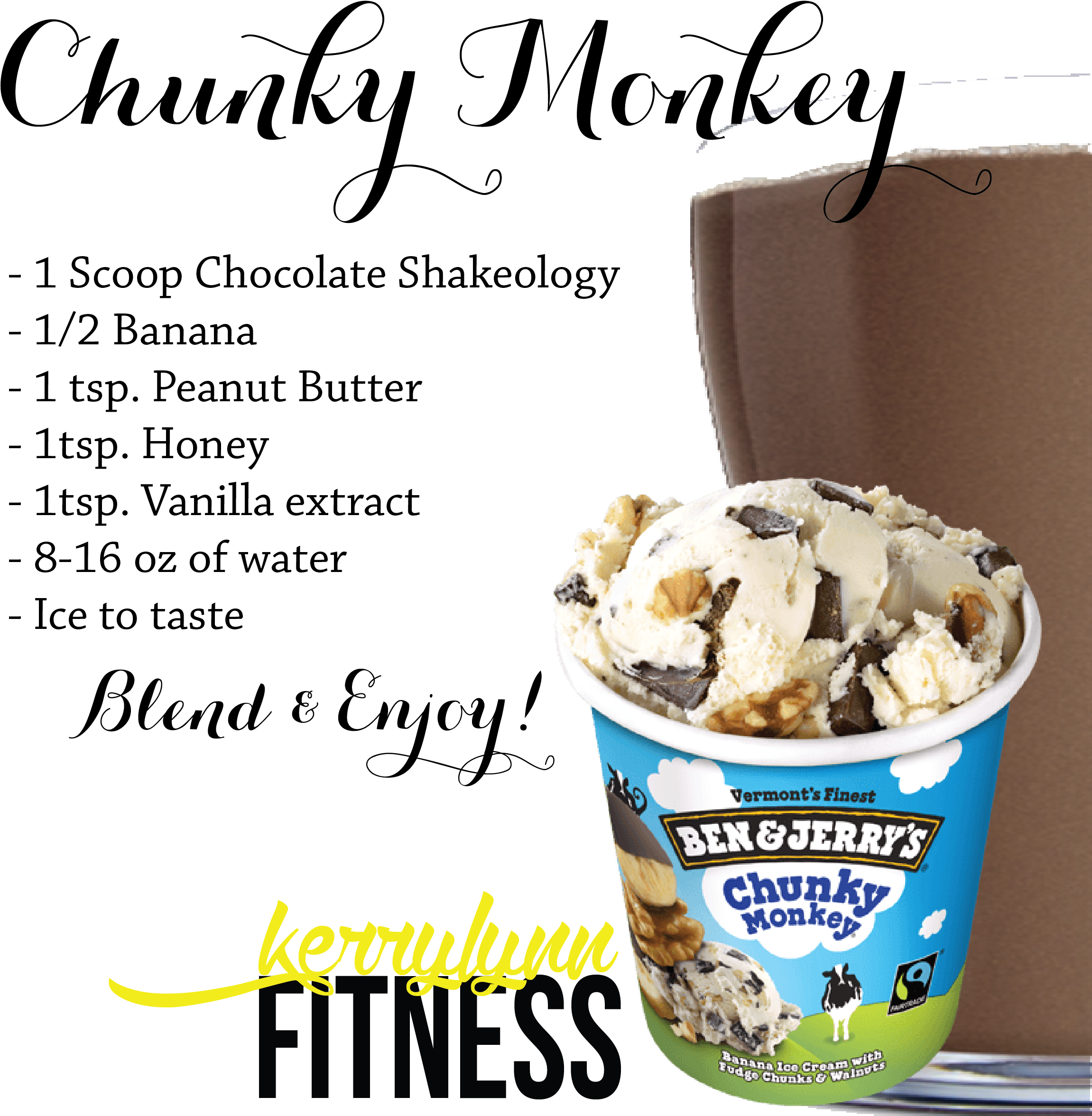 Chunky Monkey Shakeology More - Ben And Jerry's Ice Cream Clipart (2400x2400), Png Download