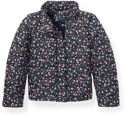 Floral Quilted Down Jacket Asian Kids, Baby Shop, Kids - Hoodie Clipart (506x630), Png Download