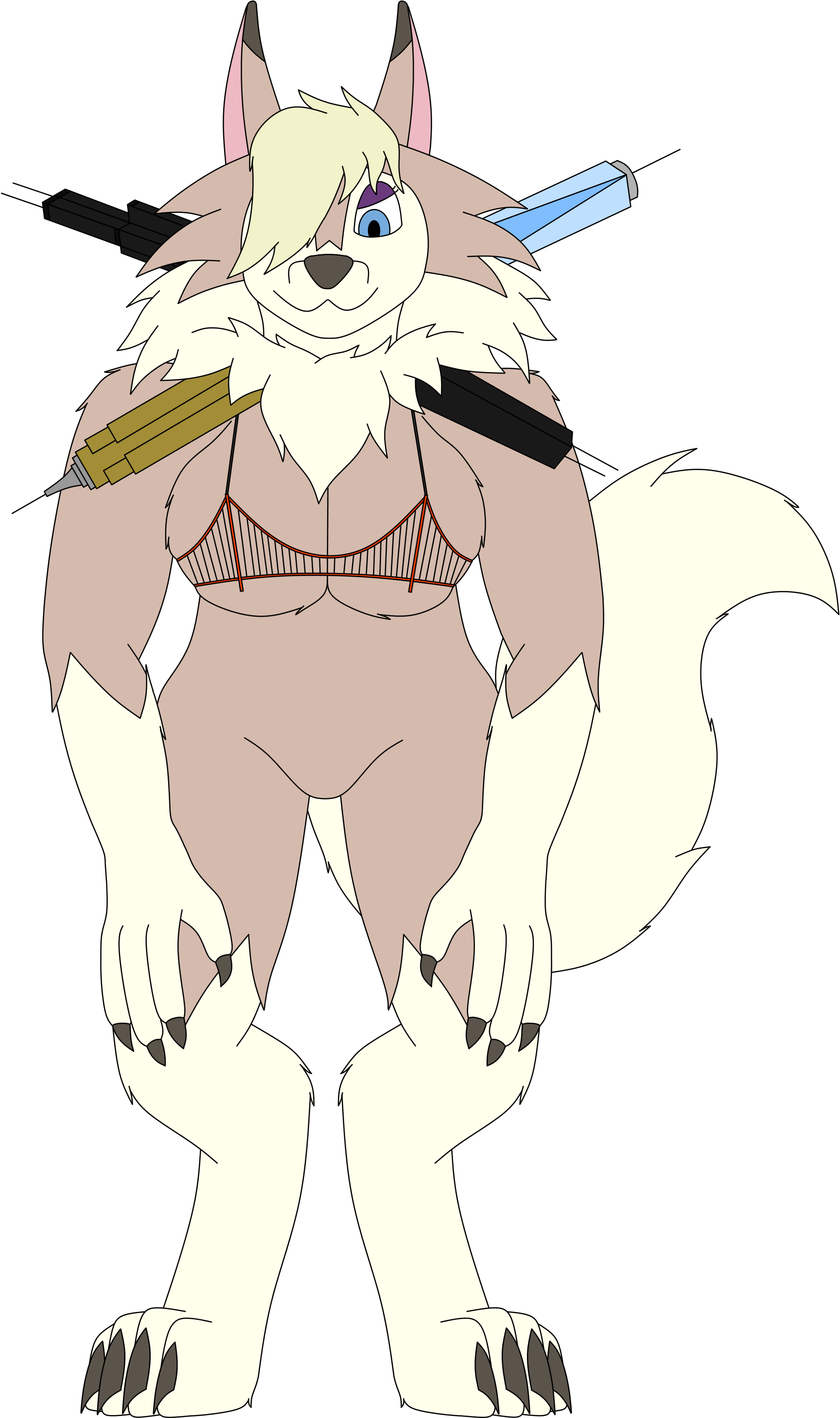 Titania The Midday Lycanroc - Cartoon Clipart (1842x3061), Png Download