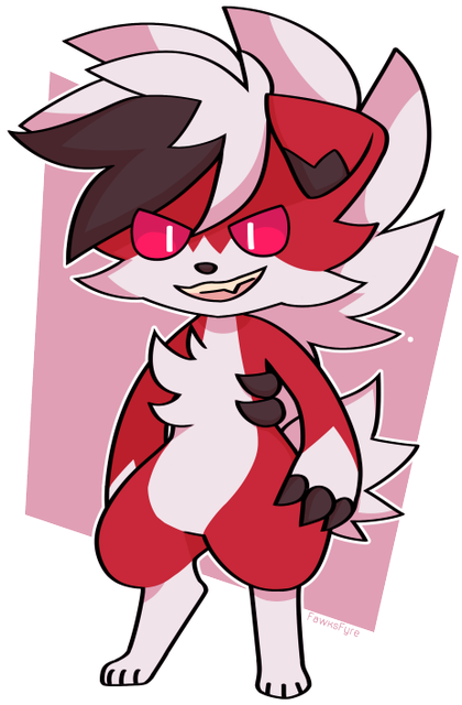 Here's A Lycanroc Boi - Cartoon Clipart (478x680), Png Download