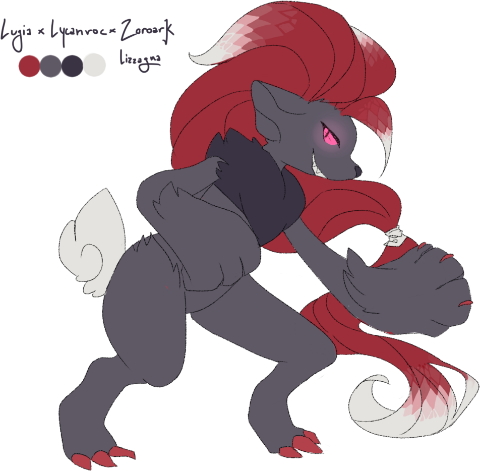 Mitake - Zoroark X Lycanroc X Lucario Clipart (1000x962), Png Download