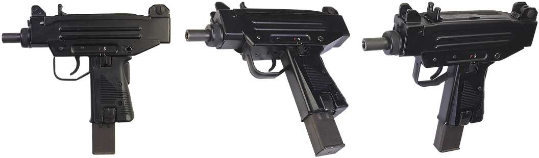 The Gun, Uzi-pistol, Israeli Machine - Guns Clipart (1096x340), Png Download