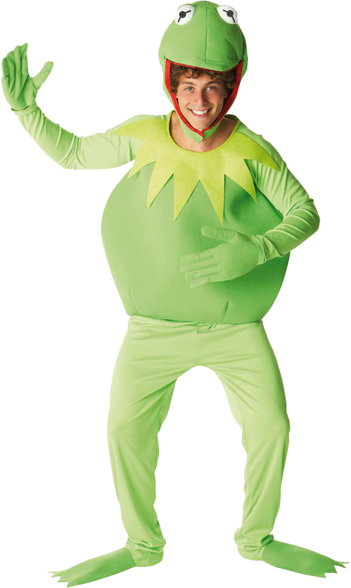 Kermit The Frog Eating Your Severed Head Costume - Meme Halloween Costumes 2018 Clipart (734x1200), Png Download