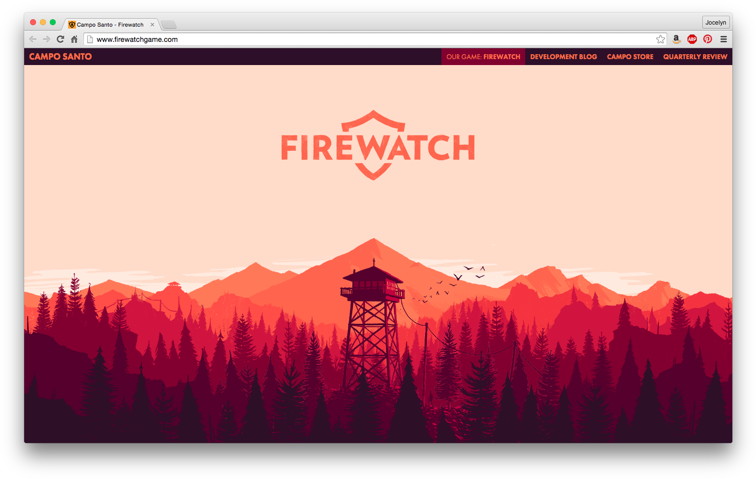 Beautiful Palette, Art Style, And Neat Landing Page - Pc Game Firewatch Clipart (1548x985), Png Download