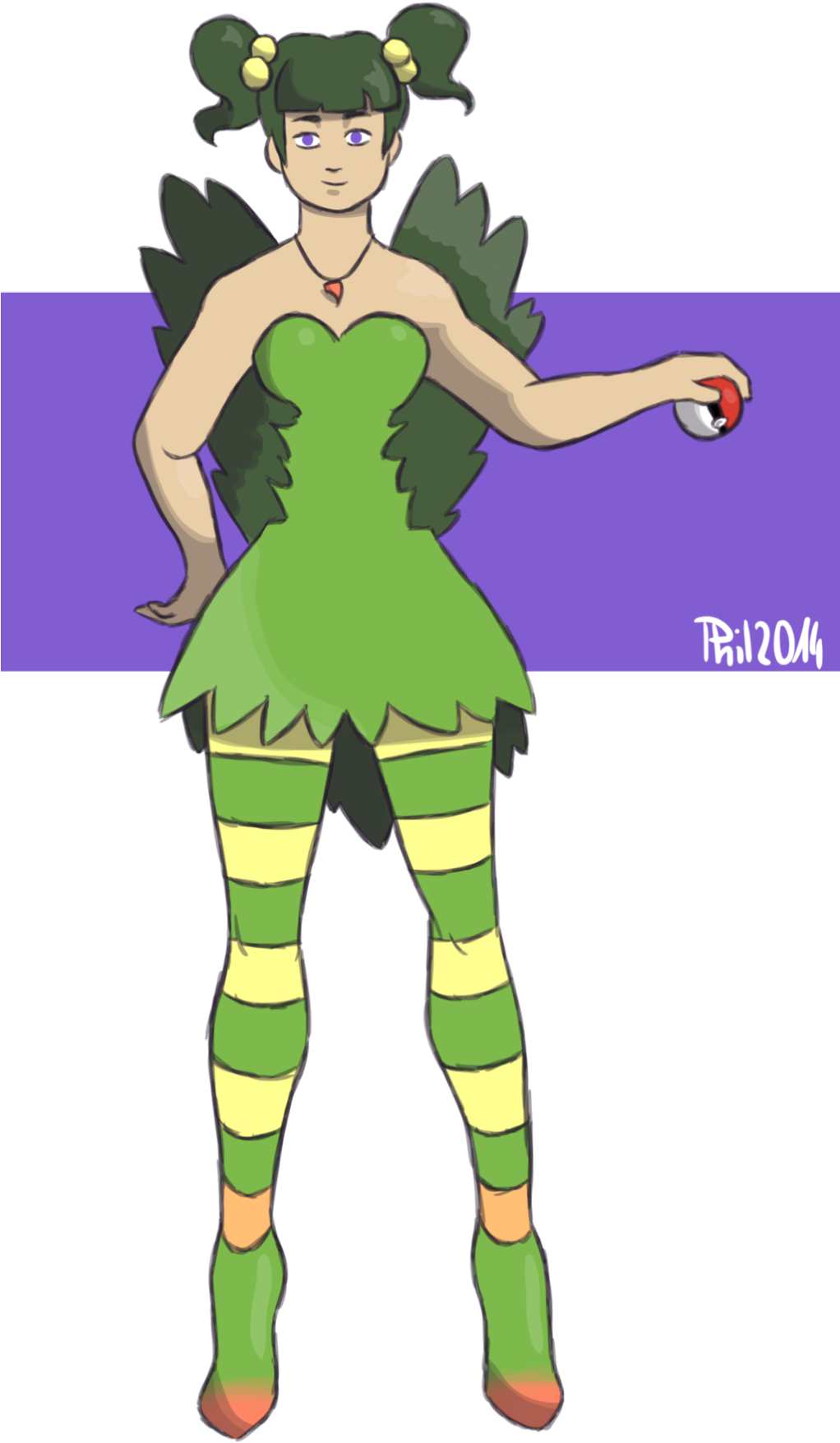 Mega Sceptile Girl - Cartoon Clipart (1021x1920), Png Download