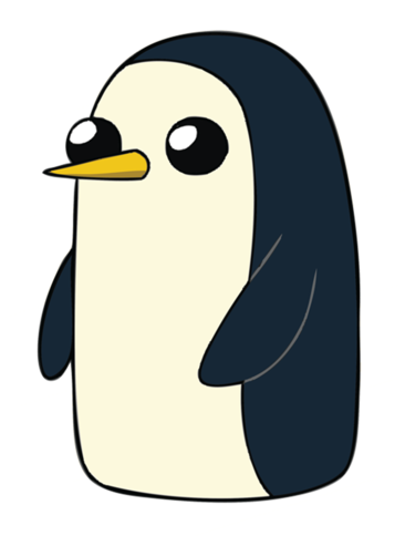 #hora De Aventura - Gunter Adventure Time Clipart (366x484), Png Download