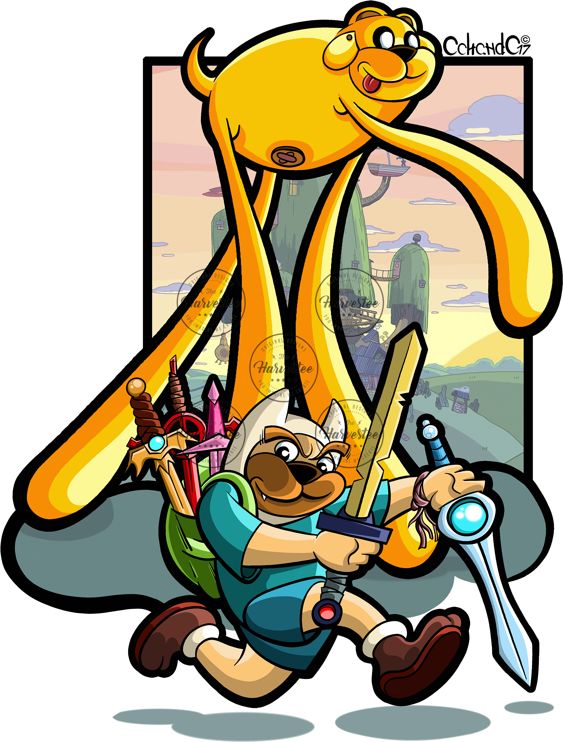 Oso Pârodia Finn Y Jake Hora De Aventuras, Cartoon, - Cartoon Clipart (2598x2598), Png Download